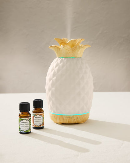 Tommy Bahama | Pineapple Cilantro Ceramic Pineapple Diffuser Oil Refill Set / Pineapple Cilantro