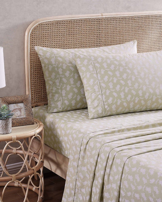 Tommy Bahama | Aloha Pineapple Queen Sheet Set / Sage Green