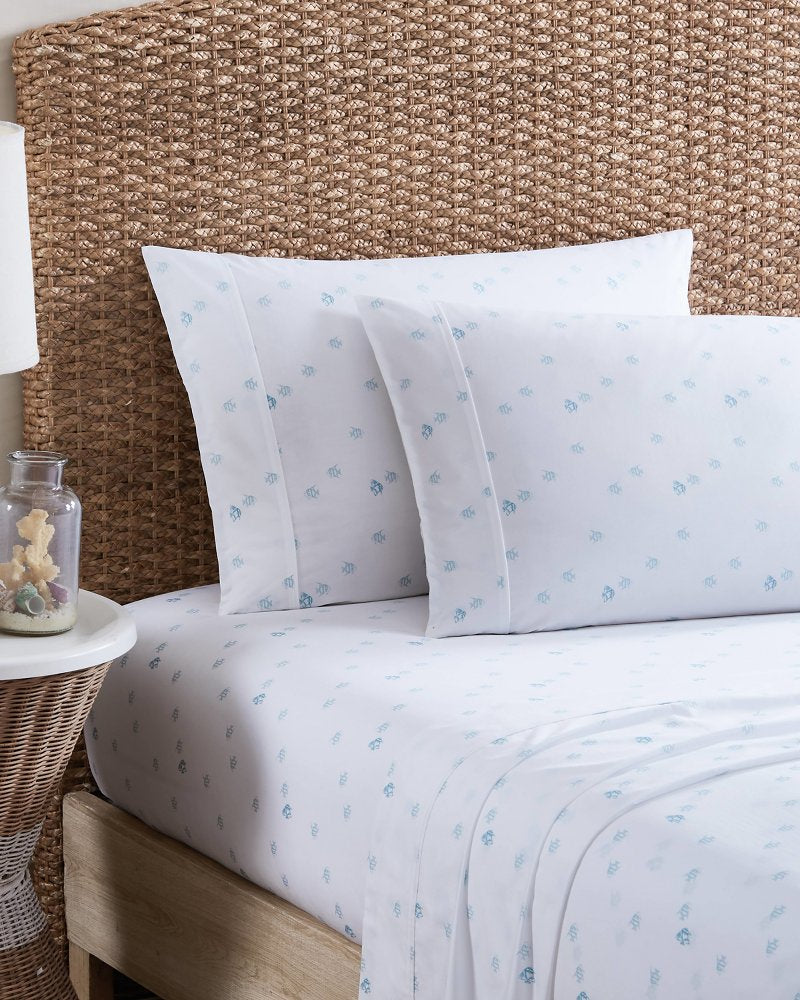 Tommy Bahama | Angel Fish 4-Piece Queen Sheet Set / Blue