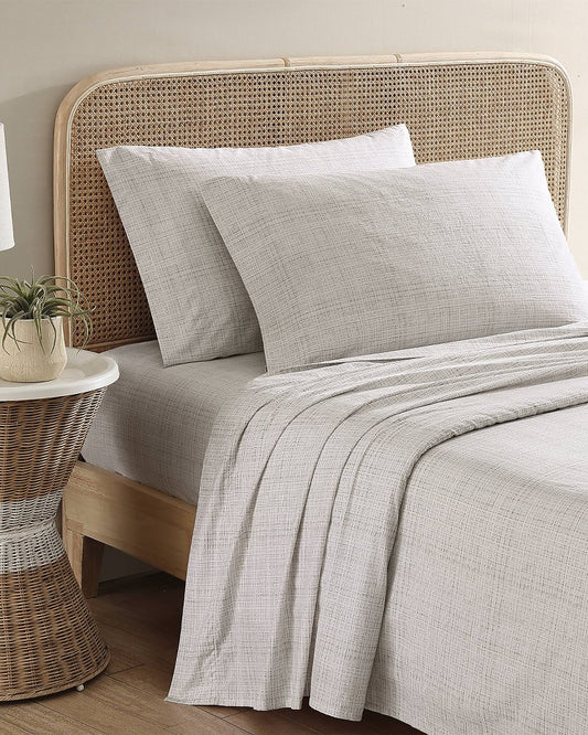 Tommy Bahama | Raffia Linen Queen Sheet Set / Khaki