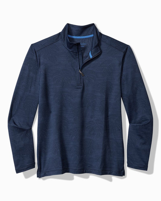 Tommy Bahama | Monstera Fade IslandZone® Half-Zip Sweatshirt / Blue Note