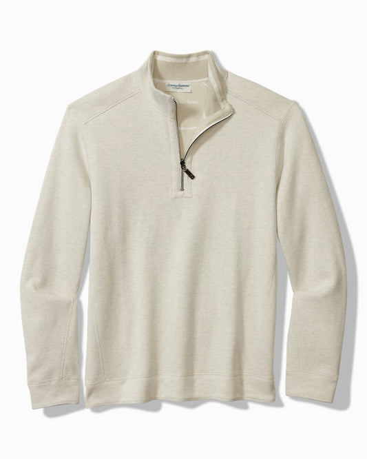 Tommy Bahama | Flip Coast Reversible Half-Zip Sweatshirt / Lychee Hthr