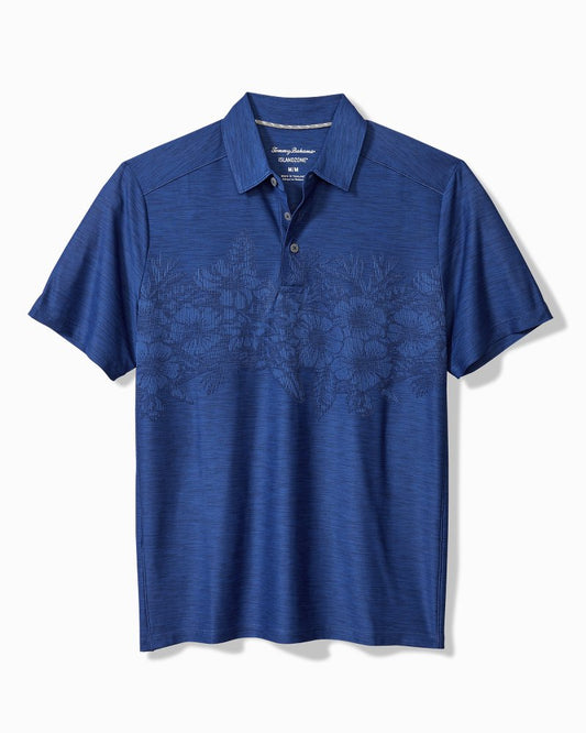 Tommy Bahama | Palm Coast Hibiscus Border IslandZone® Polo / Kingdom Blue