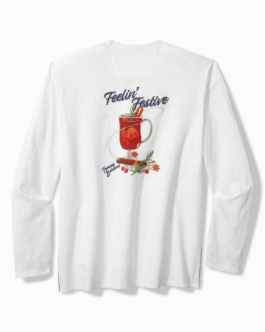 Tommy Bahama | Feelin' Festive Long-Sleeve Lux T-Shirt / White