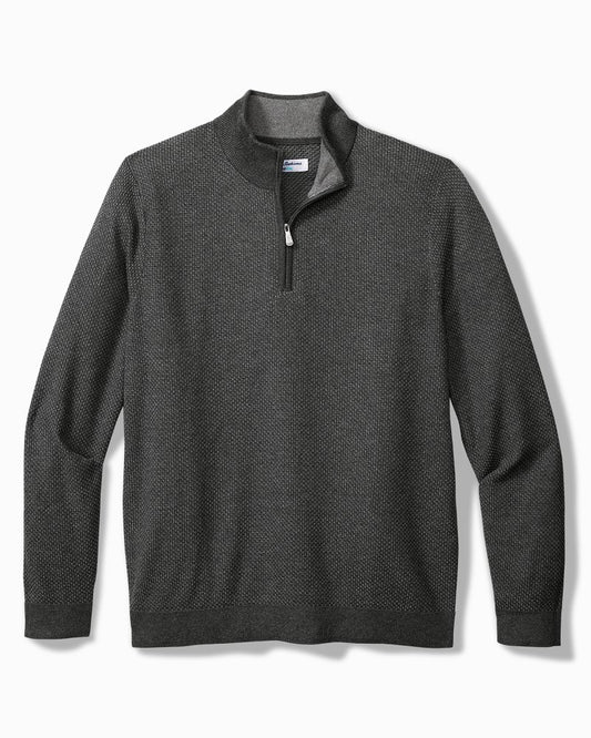 Tommy Bahama | Coolside Legend Half-Zip IslandZone® Sweater / Grey Mist