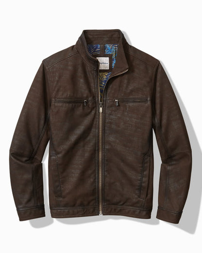 Tommy Bahama | Highland Rocker Leather Jacket / Dark Brown
